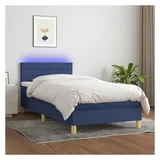 vidaXL Boxspringbett 100 x 200 cm Blau