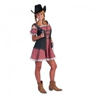 Funny Fashion Cowboy-Kostüm Rosa Cowgirl für Damen L - L
