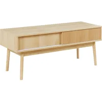 [en.casa] Fernsehtisch Landskrona 115x40x48 cm mit zwei Schiebetüren Eicheoptik