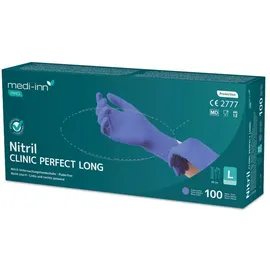 Medi-Inn Pro Nitril Clinic Perfect Long Einmalhandschuhe puderfrei L 100 Stück)