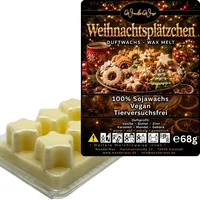 WonderWax Duftwachs Wax Melts für Duftlampe, 6 Sterne Duftmelt Wachsmelt Sojawachs Duftwachs Würfel für Raumdüfte, Wachs Duftöl Winter Indoor Schmelzen für Aromalampe Weihnachtsplätzchen