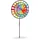 Relaxdays Windrad Gartenstecker 73,5 x 35,5 cm Mehrfarbig