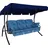 Santorin blau 3-Sitzer