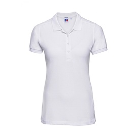 Russell Europe Ladies` Stretch Polo, White, L