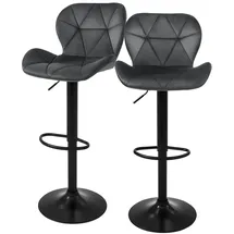 ML-Design Barhocker 2er Set 59-79 cm Grau