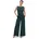 Overall VERA MONT Damen weitem Bein Damen Gr 42 Normalgrößen grün mystic grün Crêpe Obermaterial 95 Polyester 5 Elasthan Futter 100 Polyester ausgestellt U-Boot-Ausschnitt Overalls Overall Bunddetail
