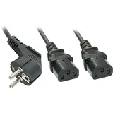 Lindy Schuko Stecker auf 2x Kaltgeräte C13 Y-Kabel 2m (30048)