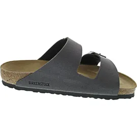 Birkenstock Arizona Birko-Flor Velvet Gray/Black Buckles 46