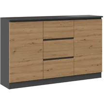 veneti Eckkommode 2 Türen 3 Schubladen 0 x 0 x 0 cm Braun/Grau