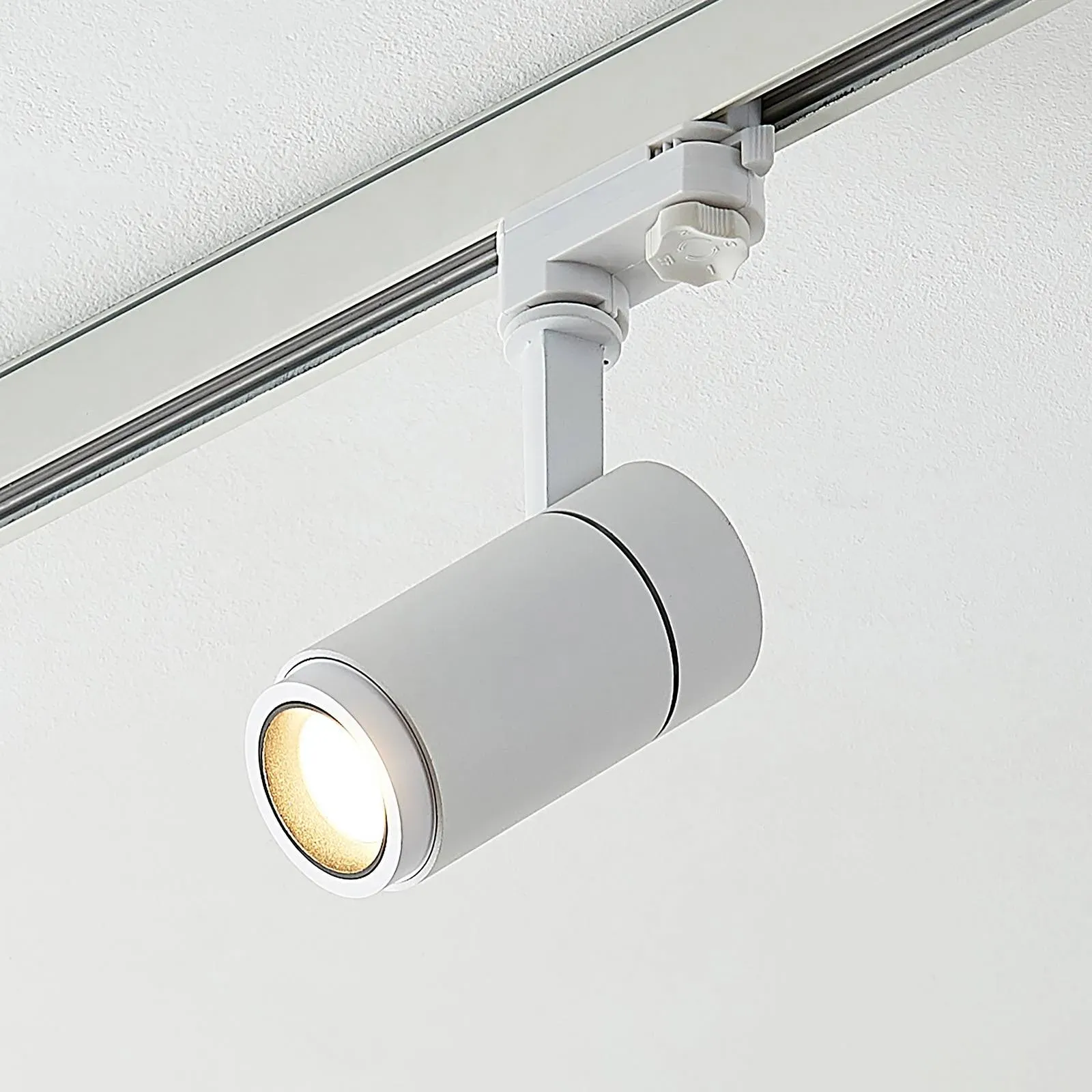Arcchio Nanna LED-Schienenstrahler weiß 3000K 12W, weiß / opal, für Arbeitszimmer / Büro, Aluminium, Stromschienenstrahler - cm - 6.5 cm - 23.4 cm