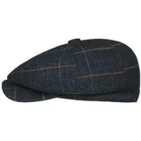 Lipodo Herringbone Check Ballonmütze Schirmmütze Karocap Herren - mit Schirm, Futter, Futter Herbst-Winter - S (55-56 cm) dunkelblau - M