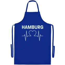 multifanshop Grillschürze - Hamburg - Herzschlag - Druck weiß - Schürze
