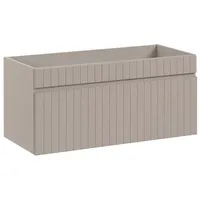 Lomadox Waschbeckenunterschrank 100 cm Auszug Kaschmir B/H/T ca. 100/46/45,6