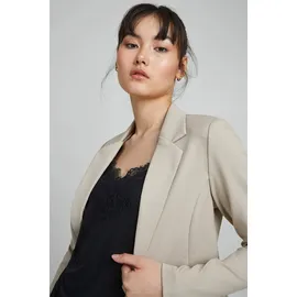 ICHI IHKATE BL Damen Blazer Kurzblazer Jacke Ein-Knopf-Blazer mit Stretch und Reverskragen, Größe:XXL, Farbe:Doeskin (151308)