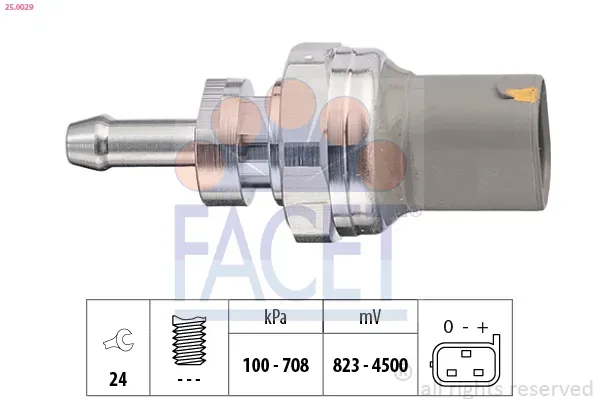 FACET Sensor, Abgasdruck 250029 für GM INFINITI DACIA RENAULT