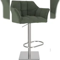CLP Barhocker Damaso Cord, grün/edelstahl