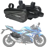 RZAHUAHU Motorrad-Hecktasche, Satteltasche, wasserdicht, Rahmentasche, Eva-Hartschale, seitliche Hängetasche, Sitzrohr-Zubehör, Aufbewahrungspaket, 2 Stück
