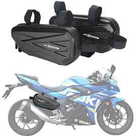 RZAHUAHU Motorrad-Hecktasche, Satteltasche, wasserdicht, Rahmentasche, Eva-Hartschale, seitliche Hängetasche, Sitzrohr-Zubehör, Aufbewahrungspaket, 2 Stück