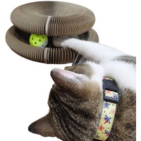 Kratzpads für Katzen | 2023 Neues magisches Organ faltbares Kratzbrett, mit einem Spielzeugringball, interaktives Kratzbrett, praktisch, langlebig und recycelbar