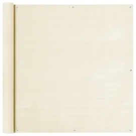 vidaXL Balkon Sichtschutz Creme 120x400 cm HDPE