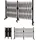 Mendler Absperrgitter HWC-B34, Zaun Scherengitter Trenngitter, Alu ausziehbar Laufrollen braun ~ Höhe 109cm, Breite 60-530cm