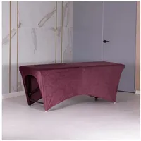 STM Company Massageliege Verlängerter Liegenbezug für Massagebett, Bezug, Spannbetttuch (für alle gängigen Kosmetikliegen, Massageliegen, Couches, aus Velour, ohne Matratze), 180x60 cm/ 190x70 cm rot 180x60 cm