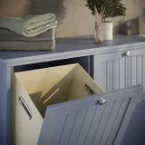 Vicco Wäscheschrank 83 x 80 cm Grau MDF