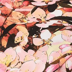 Blusenstoff "Blumen", rosa-color