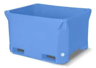 Isolierter Container blau 1230x1030x750 mm mit 2 Kufen