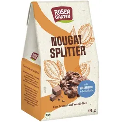 Rosengarten Nougat Splitter mit Vollmilch bio