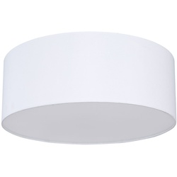 Deckenlampe Deckenleuchte Schirmleuchte Wohnzimmerlampe Schlafzimmerleuchte, Lautsprecher Metall Textil weiß, 3 Flammig E27, DxH 40x17,5cm