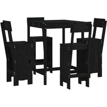 vidaXL Gartenbar-Set 5-tlg. Schwarz