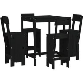 vidaXL Gartenbar-Set 5-tlg. Schwarz