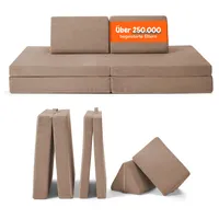 Funzy Spielsofa für Kinder - Das Original für kreatives Spielen, Modulare Spielcouch, Waschbarer Bezug, Robust und Langlebig, TÜV und Oeko-TEX 100 Zertifiziert mit 3 Jahren Garantie, Honig Gelb