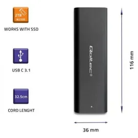 Qoltec 50311 1 x M.2 SATA USB Typ C