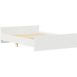 vidaXL Bettgestell 120 x 200 cm Weiss