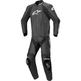 Alpinestars Orbiter V2 Perforierte 2-Teiler Motorrad Lederkombi, schwarz, Größe 58 für Männer