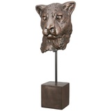 GILDE Dekofigur »Leopard Antique«, 13589922-0 bronzefarben B/H/T: 19,5 cm x 46 cm x 19,5 cm,