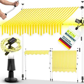 tillvex Klemmmarkise 250 cm gelb/weiß