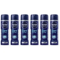 NIVEA Men Dry Active Deo Spray 6 x 150 ml