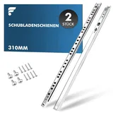 shinfly Schubladenauszug, 310mm Teilauszug-Schubladenschienen 2er-Set (1 Paar), Kugelgelagert für 17mm Nut,Auszugsschienen, Schubladenauszüge, Laufruhig & Belastbar, inkl. Montagematerial