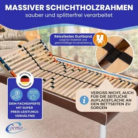Coemo MULTIRA 7-Zonen Lattenrost Kopfteil verstellbar 90 x 200 cm