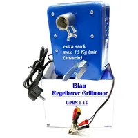 GRILLMOTOR BLAU REGELBAR 1-15 U/MIN Spanferkel! Sonder Angebot