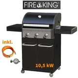 FireKING Gasgrill 3 Brenner Bellinzona III Schwarz