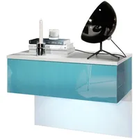 Vladon Nachttisch, Petrol, Holzwerkstoff, 60x46x35 cm, Schlafzimmer, Nachttische
