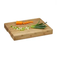 Relaxdays Hackblock Holz 2-tlg. 5,5 x 45 x 35 cm Braun