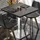 GGM Möbel Bistrotisch 80 x 80 x 75 cm Wenge/Edelstahl