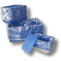 500 Stück LDPE Seitenfaltensäcke/Foliensäcke - Mit Seitenfalte - Sehr transparent, lebensmittelecht aus 1A Ware (35 my, 415 + 315 x 650 mm)