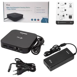 iTEC i-tec USB-C Dual Display Docking Station mit Power Delivery 100 W + Uni.Charger