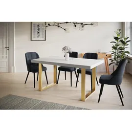 alpi möbel LOFT-U 90 x 77 x 180-280 cm gold/weiß